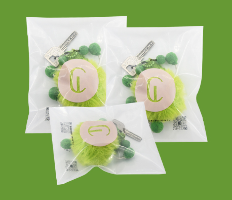 可（kě）回收（shōu）環保鑰匙扣包裝袋定製